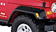 10029-07 Front, Driver and Passenger Side Fender Flares, Black Pocket Style for Jeep Series