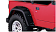 10908-07 Front and Rear, Driver and Passenger Side Fender Flares, Black Pocket Style for Jeep Series