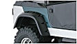 10910-07 Front and Rear, Driver and Passenger Side Fender Flares, Matte Black Cut-out for Jeep Series