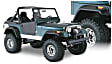 10910-07 Front and Rear, Driver and Passenger Side Fender Flares, Matte Black Cut-out for Jeep Series