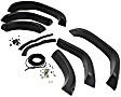 1988 Jeep Cherokee - Front and Rear, Driver and Passenger Side, Fender Flares, 4-Door, Front Tire Coverage 5 in., Rear Tire Coverage 5 in., Black, Cut-out for Jeep Series