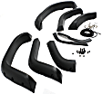 1988 Jeep Cherokee - Front and Rear, Driver and Passenger Side, Fender Flares, 4-Door, Front Tire Coverage 5 in., Rear Tire Coverage 5 in., Black, Cut-out for Jeep Series