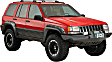 10916-07 Front and Rear, Driver and Passenger Side Fender Flares, Black Cut-out for Jeep Series