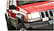 10916-07 Front and Rear, Driver and Passenger Side Fender Flares, Black Cut-out for Jeep Series
