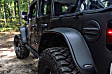 10928-07 Front and Rear, Driver and Passenger Side Fender Flares, Matte Black Flat Style for Jeep Series