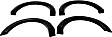 20916-02 Front and Rear, Driver and Passenger Side Fender Flares, Black Pocket Style Series
