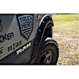 20965-02 Front and Rear, Driver and Passenger Side Fender Flares, Matte Black Pocket Style Series