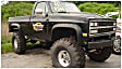 40004-11 Rear, Driver and Passenger Side Fender Flares, Black Cut-Out Series