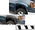 2012 GMC Sierra 2500 HD - Front, Driver and Passenger Side, Fender Flares, 78.7 in. Bed, Fleetside, Tire Coverage 1.75 in., Black, Extend-A-Fender Series