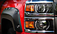 2016 Chevrolet Silverado 1500 - Front, Driver and Passenger Side, Fender Flares, Fleetside, Black, Pocket Style Series