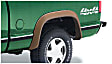 1990 GMC C2500 - Front and Rear, Driver and Passenger Side, Fender Flares, Fleetside, Tire Coverage 1.75 in., Black, Extend-A-Fender Series