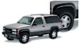 1990 GMC C2500 - Front and Rear, Driver and Passenger Side, Fender Flares, Fleetside, Tire Coverage 1.75 in., Black, Extend-A-Fender Series
