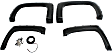 40924-02 Front and Rear, Driver and Passenger Side Fender Flares, Black Pocket Style Series