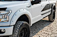 40927-14 Front and Rear, Driver and Passenger Side Fender Flares, White Pocket Style Series