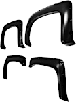 40942-02 Front and Rear, Driver and Passenger Side Fender Flares, Black Pocket Style Series