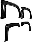 40942-02 Front and Rear, Driver and Passenger Side Fender Flares, Black Pocket Style Series