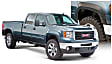 2008 GMC Sierra 2500 HD - Front and Rear, Driver and Passenger Side, Fender Flares, 97.6 in. Bed, Fleetside, Tire Coverage 1.75 in., Black, Extend-A-Fender Series