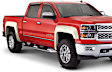 40957-54 Front and Rear, Driver and Passenger Side Fender Flares, Silver Pocket Style Painted Series