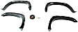 50907-02 Front and Rear, Driver and Passenger Side Fender Flares, Black Pocket Style Series