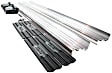 291141 Running Boards, Brite Anodized, Aluminum, 90 in. Length, Overall Length Includes End Caps, Trailrunner Diamond Multi-Fit Series