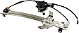 Front, Passenger Side Window Regulator, Power, With Cable Pulley at Top of Rail