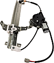 Front, Passenger Side Window Regulator, Power, With Cable Pulley at Top of Rail