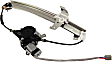 Front, Driver Side Window Regulator, Power, With Cable Pulley at Top of Rail
