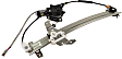 Front, Driver Side Window Regulator, Power, With Cable Pulley at Top of Rail
