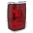 Driver Side Tail Light, without Bulb, Halogen, Red Lens, Without Emblem