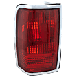 Driver Side Tail Light, without Bulb, Halogen, Red Lens, Without Emblem