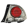 Passenger Side, Outer Tail Light, without Bulb, Halogen, Clear and Red Lens, Base Model, Sedan