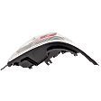 Passenger Side, Outer Tail Light, without Bulb, Halogen, Clear and Red Lens, Base Model, Sedan