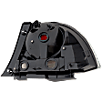 Driver Side, Outer Tail Light, without Bulb, Halogen, Clear and Red Lens, Base Model, Sedan