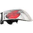 Driver Side, Outer Tail Light, without Bulb, Halogen, Clear and Red Lens, Base Model, Sedan