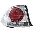 Driver Side, Outer Tail Light, without Bulb, Halogen, Clear and Red Lens, Base Model, Sedan