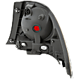 Driver Side, Outer Tail Light, without Bulb, Halogen, Clear and Red Lens, Base Model, Sedan