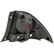 Driver Side, Outer Tail Light, without Bulb, Halogen, Clear and Red Lens, Base Model, Sedan