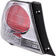 Driver Side, Outer Tail Light, without Bulb, Halogen, Clear and Red Lens, 6 Cyl., 3.0L Engine, Sedan