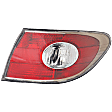 Passenger Side, Outer Tail Light, without Bulb, Halogen, Clear and Red Lens, Base Model