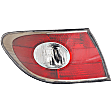 Driver Side, Outer Tail Light, without Bulb, Halogen, Clear and Red Lens, Base Model