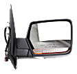 Passenger Side Mirror, Non-Towing, Power Adjust, Power Folding, Heated, Chrome, In-housing Signal Light, With memory, With Puddle Light, No Auto-Dimming, No Blind Spot Feature