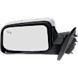 Driver Side Mirror, Power Adjust, Manual Folding, Heated, Chrome, No Signal Light, No Memory, With Puddle Light, No Auto-Dimming, No Blind Spot Feature, Base Model
