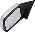 Driver Side Mirror, Power Adjust, Manual Folding, Heated, Chrome, No Signal Light, No Memory, With Puddle Light, No Auto-Dimming, No Blind Spot Feature, Base Model