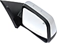 Passenger Side Mirror, Power Adjust, Manual Folding, Heated, Chrome, No Signal Light, No Memory, With Puddle Light, No Auto-Dimming, No Blind Spot Feature, Base Model