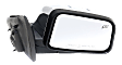 Passenger Side Mirror, Power Adjust, Manual Folding, Heated, Chrome, No Signal Light, With memory, With Puddle Light, No Auto-Dimming, No Blind Spot Feature, Base Model