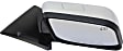 Passenger Side Mirror, Power Adjust, Manual Folding, Heated, Chrome, No Signal Light, With memory, With Puddle Light, No Auto-Dimming, No Blind Spot Feature, Base Model