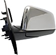 2010 Lincoln MKX - Driver Side Mirror, Power Adjust, Heated, Chrome, Manual Folding, No Signal Light, With Blind Spot Glass, No Memory, With Puddle Light, No Auto-Dimming