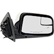2010 Lincoln MKX - Passenger Side Mirror, Power Adjust, Heated, Chrome, Manual Folding, No Signal Light, With Blind Spot Glass, No Memory, With Puddle Light, No Auto-Dimming