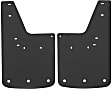 2009 Dodge Ram 1500 - Front, Driver and Passenger Side Mud Flaps, 12 X 20 In., Textured Black Center/Polished Weight, Rubber and Stainless Steel