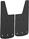 2009 Dodge Ram 1500 - Front, Driver and Passenger Side Mud Flaps, 12 X 20 In., Textured Black Center/Polished Weight, Rubber and Stainless Steel